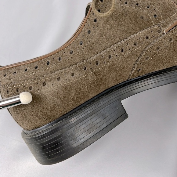 Joseph Abboud Evan Suede Wingtip Oxford Loafers Mens Size EUR 42 US 9 Dark Tan - Picture 8 of 12